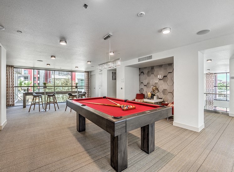 resident common area with pool table